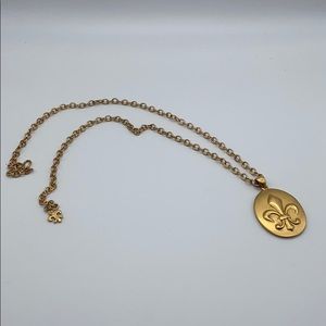 ABC gold plated necklace with fleur de lys